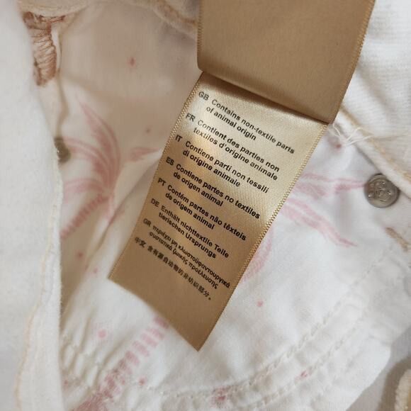 Scotch & Soda White Denim Frayed Hem Mid Rise The Charm Bootcut Jeans Sze 28/32 - Picture 15 of 16